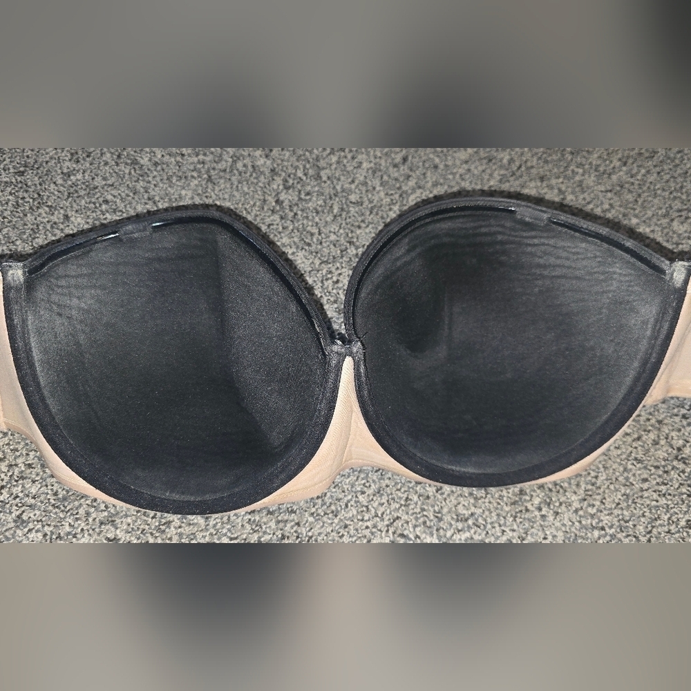 Torrid strapless bra size 46C Black Beige Lace - Picture 6 of 7